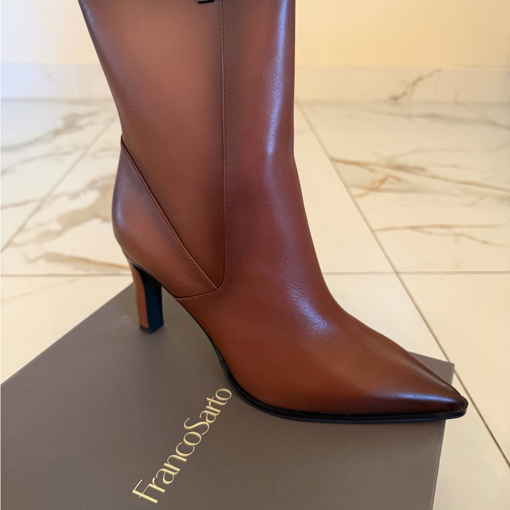 Franco Sarto Chestnut Heeled Boots